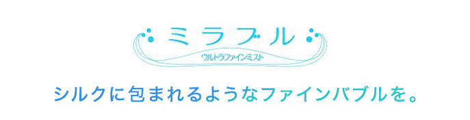 画像：シルクに包まれるようなファインバブルを